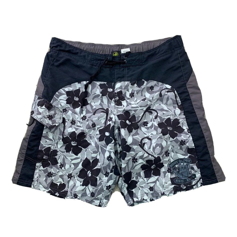 Body Glove Men Swim Shorts Large Beach Drawstring Adult Polyester Sz L 10" 15-16